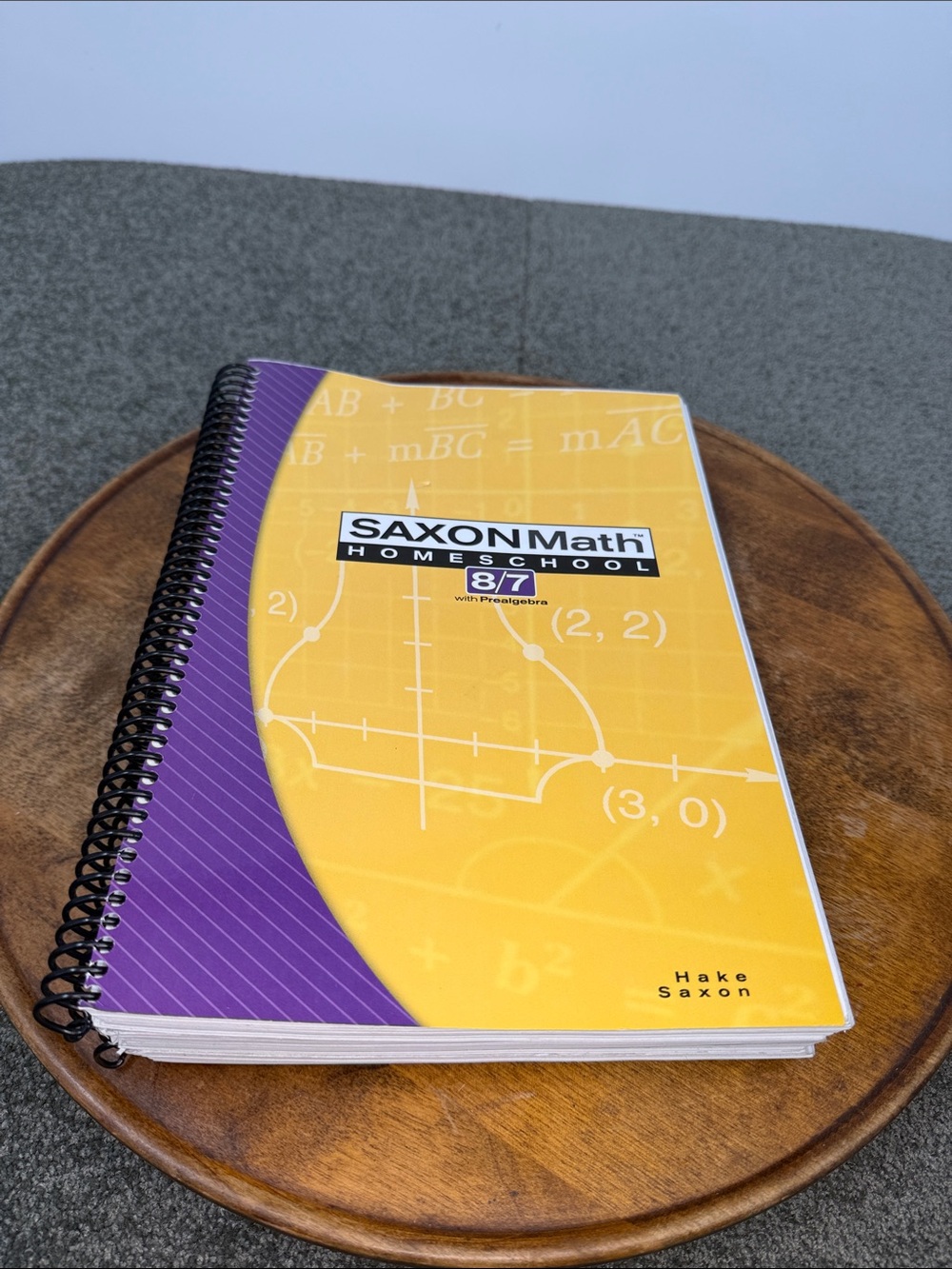 Saxon Math Homeschool 8/7 with Prealgebra Spiral Workbook 2004 Set of 3 Hake